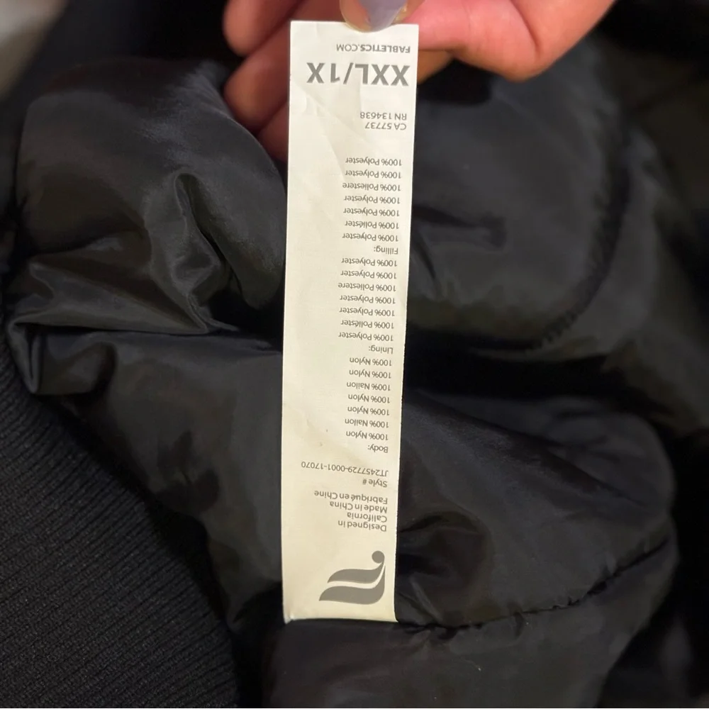 Fabletics Women's Iconic Oversized Bomber Jacket Black XL/XXL - Picture 12 of 13